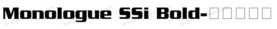 Monologue SSi Bold字体转换